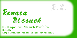 renata mlesuch business card